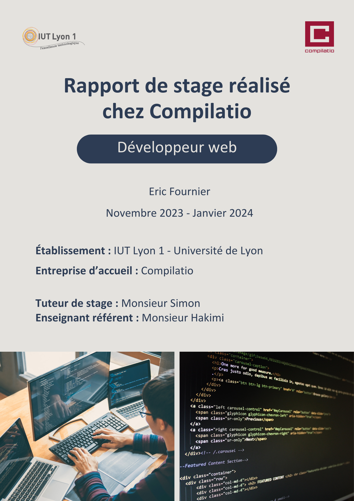 Page De Garde Rapport De Stage Guide Mise En Page Et Exemples